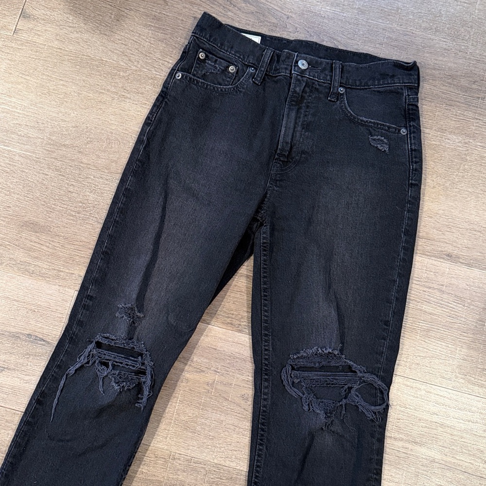 Gap Cheeky Straight High Rise Black Jeans
